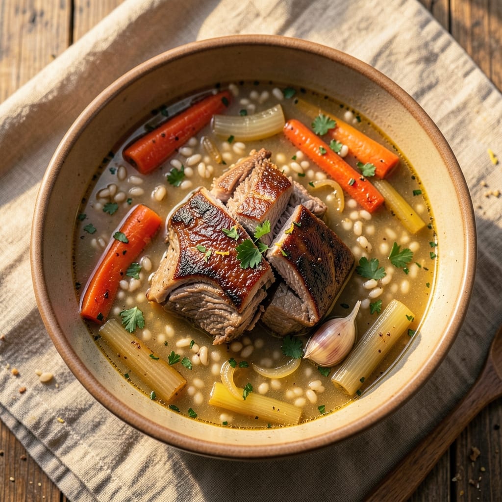 Beef Barley Soup Pressure Cooker Recipe: Ultra-Rich Broth in 30 Minutes