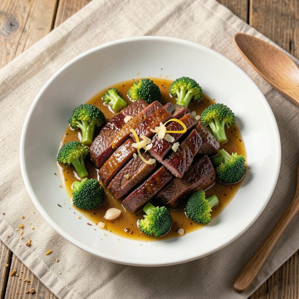 Beef and Broccoli in Garlic Sauce Recipe: Wok-Heated Crispy Beef and Silky Broccoli