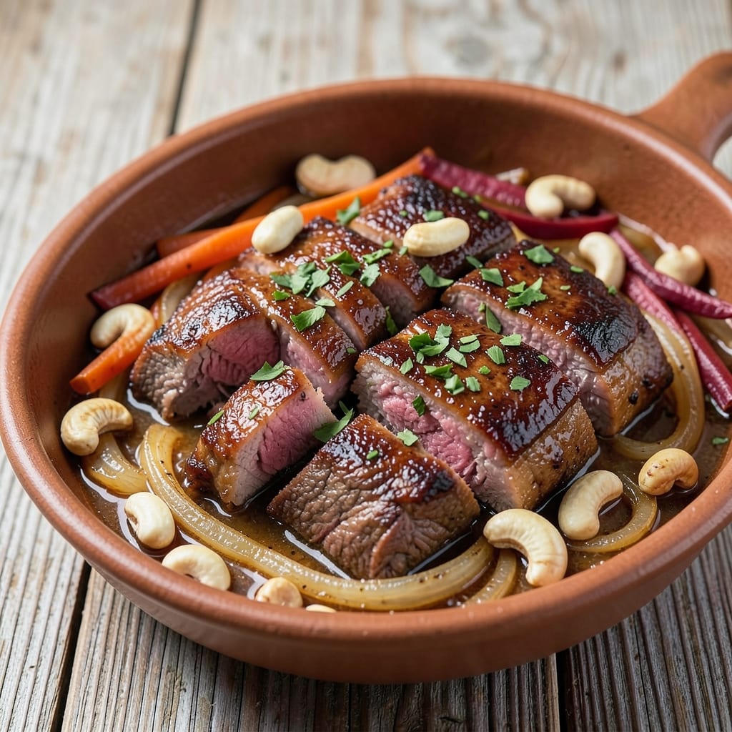 Beef and Cashew Nuts Recipe: Crunchy Nutty Bites in Silky Stew