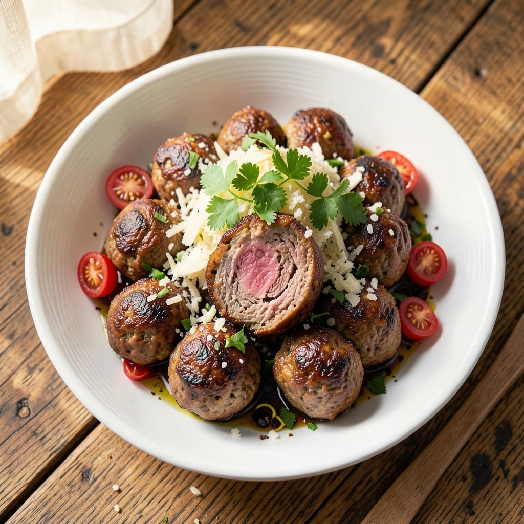 Beef and Italian Sausage Meatballs Recipe: Herb-Infused Bites With Crispy Pan Crust