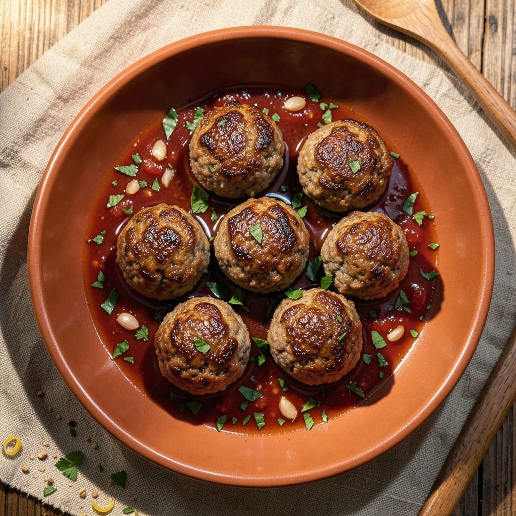 Beef and Veal Meatballs Recipe: Herbed Richness in Creamy Tomato Broth