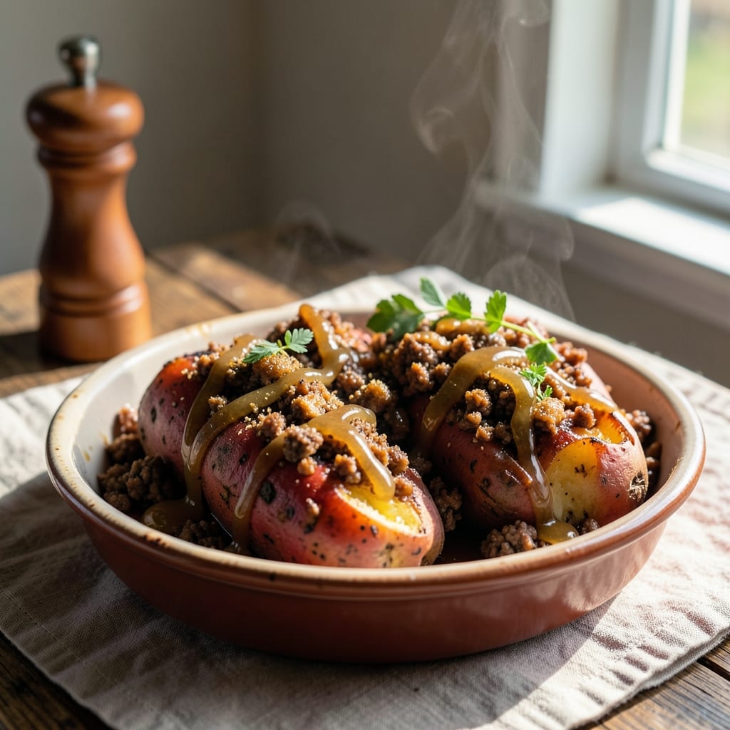 Baked Sweet Potato and Ground Beef Recipe: Smoky-Spiced One-Pan Harmony