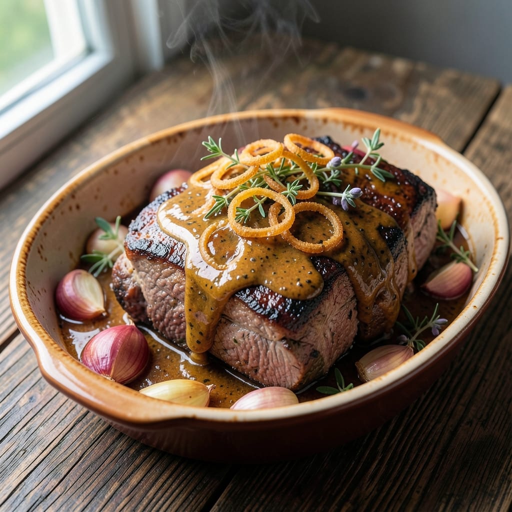 Beef and Mustard Recipe: Deeply Savory with Tangy Crisp Edges