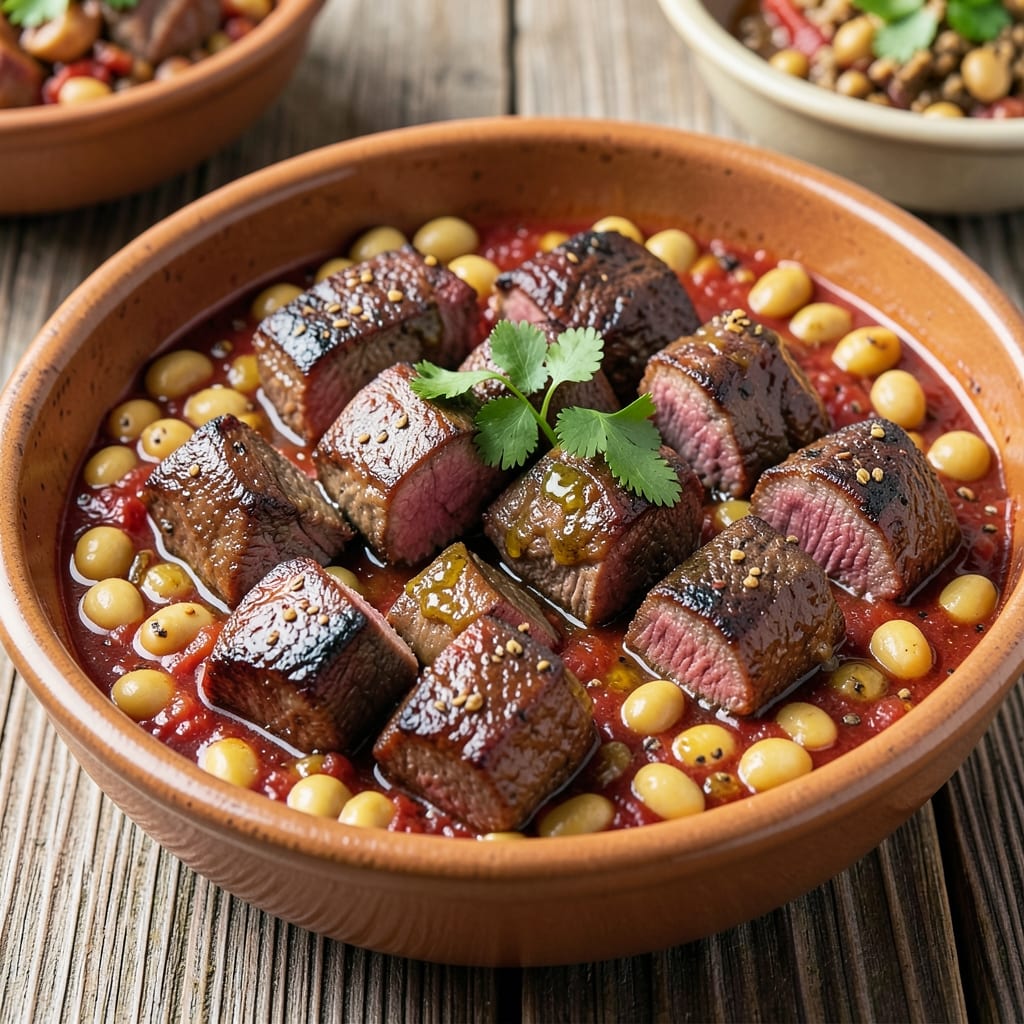 Beef and Garbanzo Bean Recipe: Spiced Cumin and Cocoa Depth in One Pot