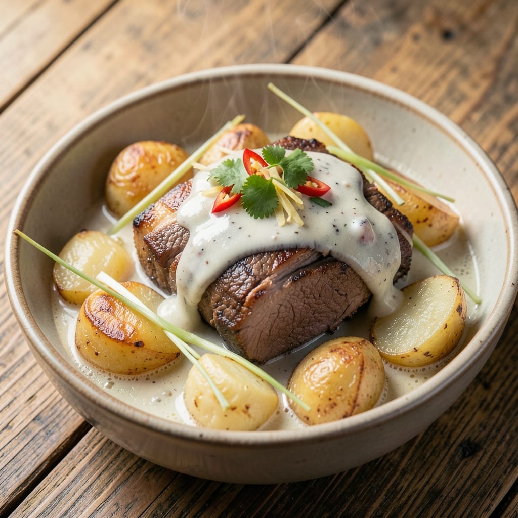 Beef and Potatoes Vietnamese Recipe: Caramelized Potatoes With Wok-Hei Spiced Beef