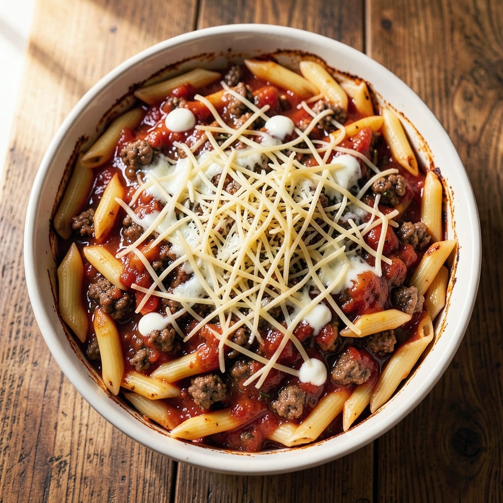 Beef and Pasta Casserole Recipe: One-Pan Cheesy Crisp-Top Magic
