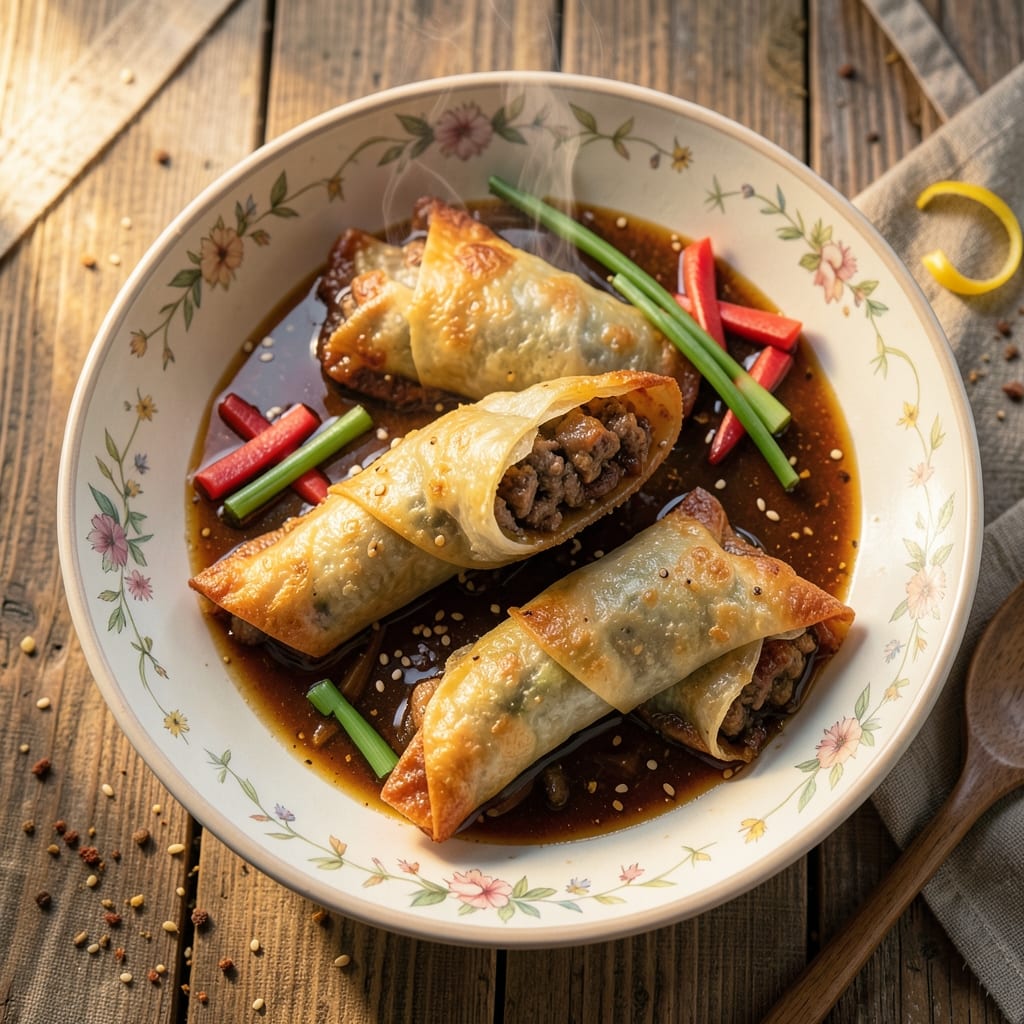 Beef and Pork Egg Rolls Recipe: Crispy Wraps With Juicy Fillings