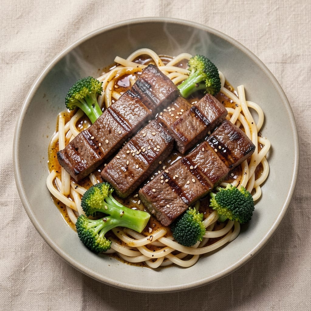 Beef and Broccoli Over Noodles Recipe: Savory Soy-Kissed Beef and Bright Broccoli Harmony