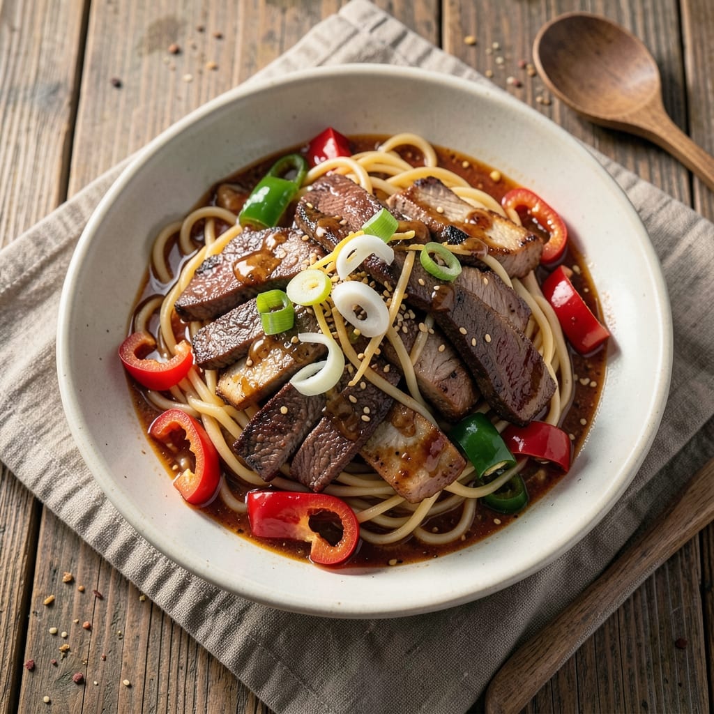 Beef and Pork Chop Suey Recipe: Wok-Heated Stir-Fry With Chewy Noodles