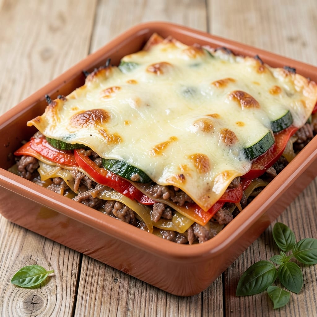 Beef and Vegetable Lasagne Recipe: Layered Comfort With Crispy Top and Tender Meat