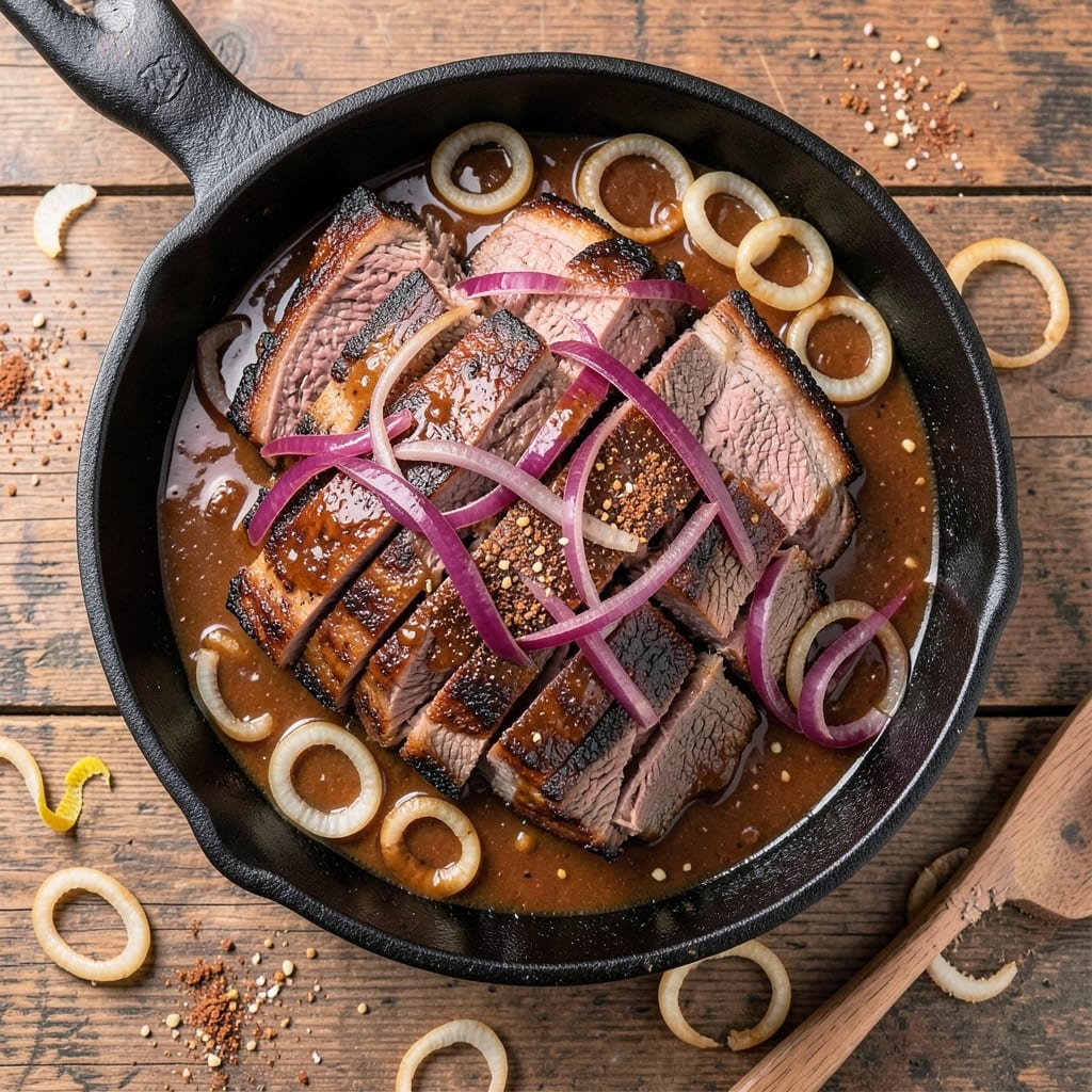 BBQ Corned Beef Brisket Slow Cooker Recipe: Smoky Fall-Apart Tenderness With Spiced Onion Crust