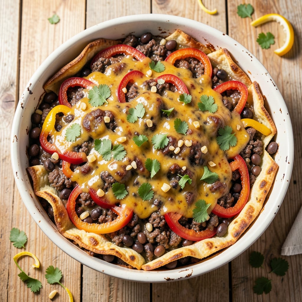 Beef and Bean Burrito Casserole Recipe: Layered Spice and Cheese Bake Magic