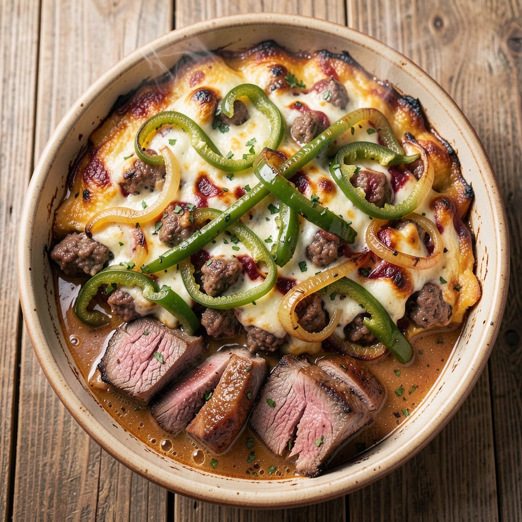 Beef and Green Pepper Casserole Recipe: Cheesy Crisp-Top Comfort in One Pan