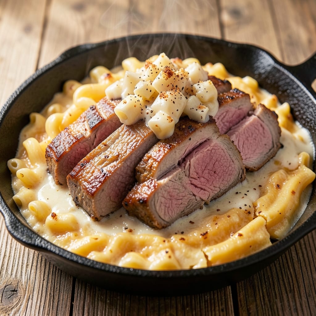 Baked Mac and Cheese With Beef Recipe: Deep Umami Beef and Three-Cheese Layers
