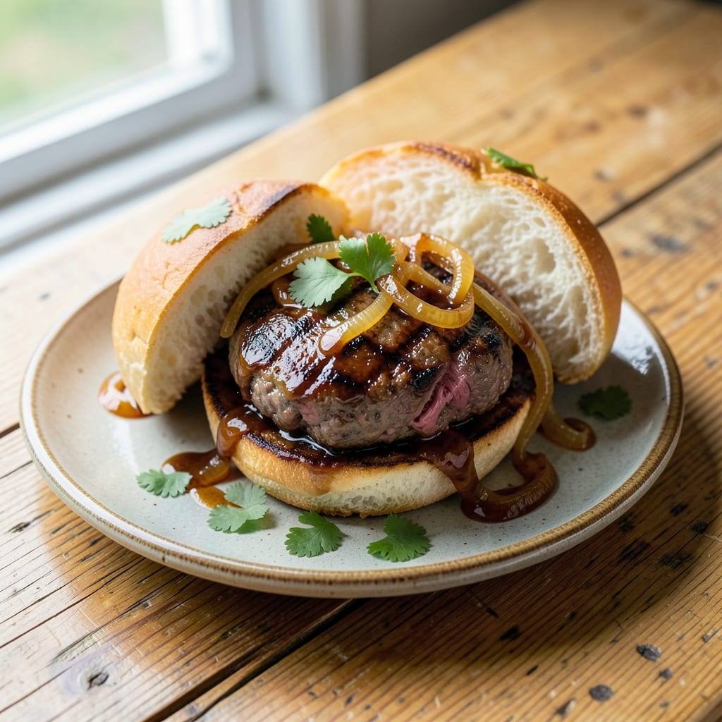 Barbecue Beef On A Bun Recipe: Smoky-Sweet Crust and Juicy Bite