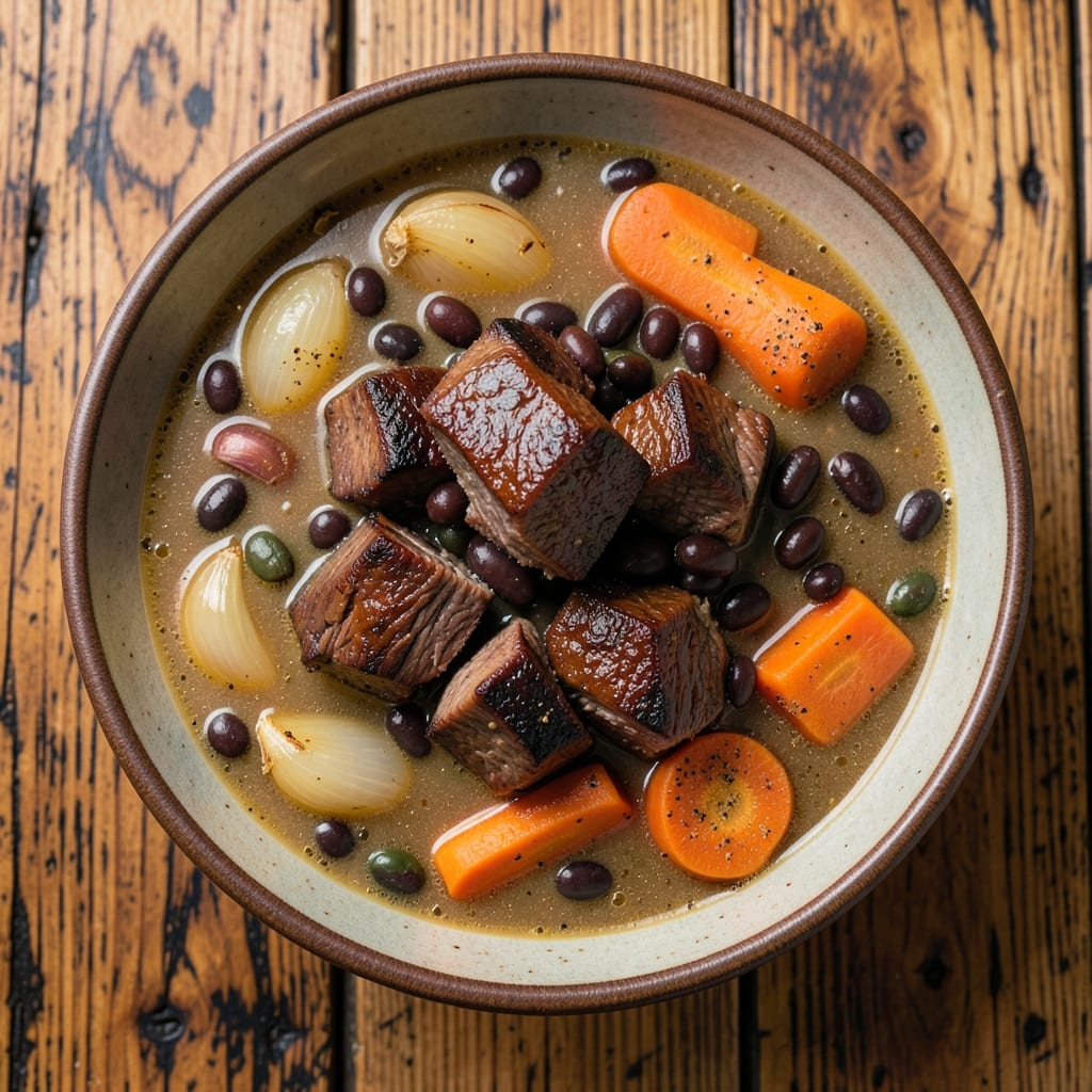 Beef and Black Bean Soup Recipe: Smoky Cumin and Herb-Infused One-Pot Heartiness