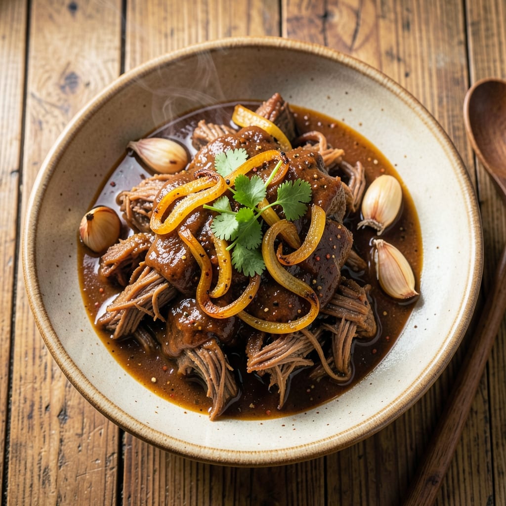 Beef Barbacoa Enchiladas Recipe: Slow-Braised Beef with Spiced Tortilla Layers