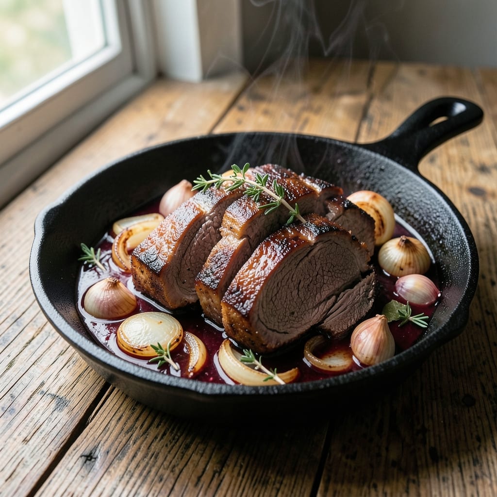 Beef Au Vin Recipe: Deep Wine-Braised Beef with Earthy Mushroom Richness