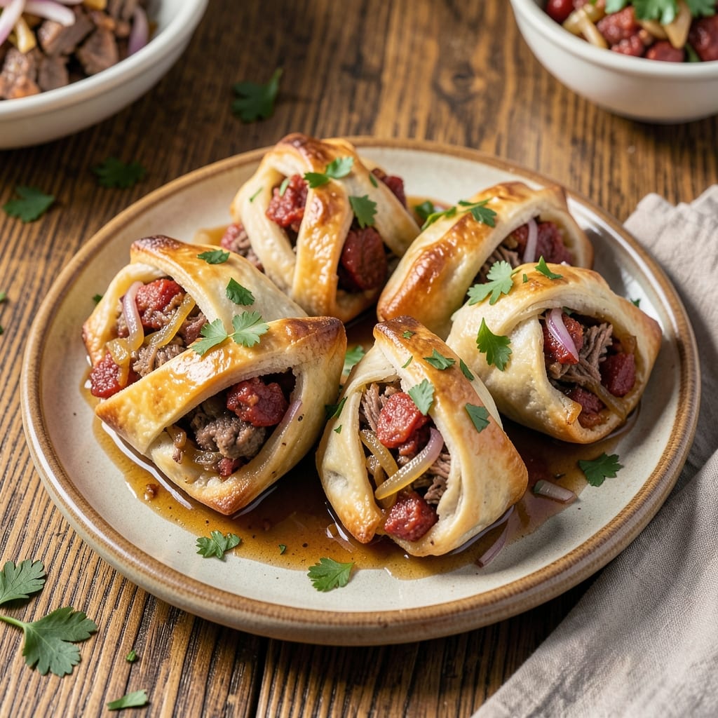 Beef and Chorizo Empanadas Recipe: Flaky Dough Crusts With Spicy-Savory Filling