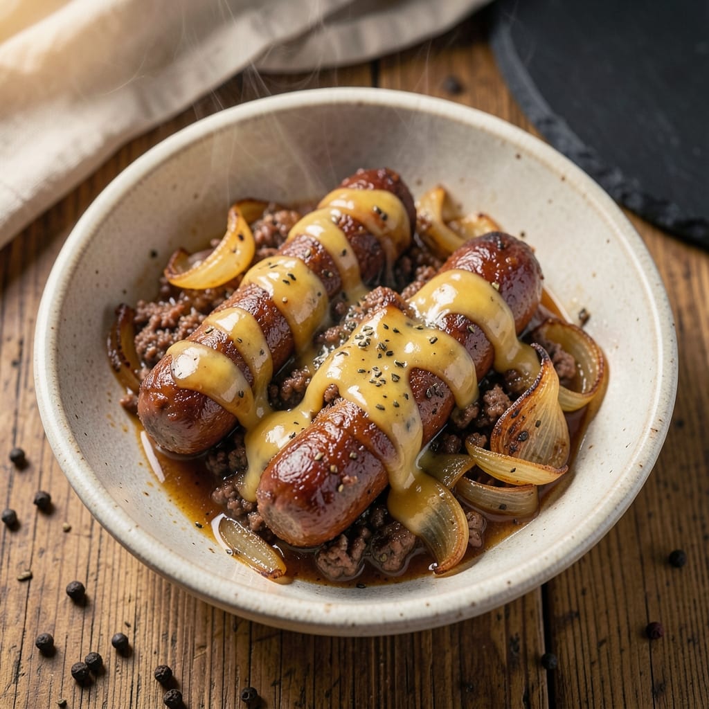 Beef and Cheese Sausage Recipe: Crispy Sizzle, Melty Cheese Fusion