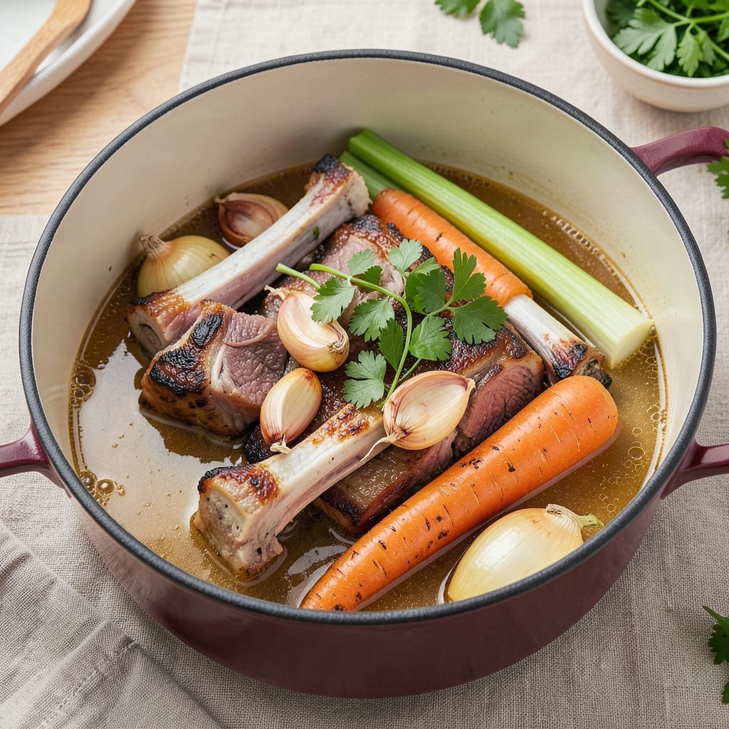 Basic Beef Stock Recipe: Deep Umami Base From Simmered Bones