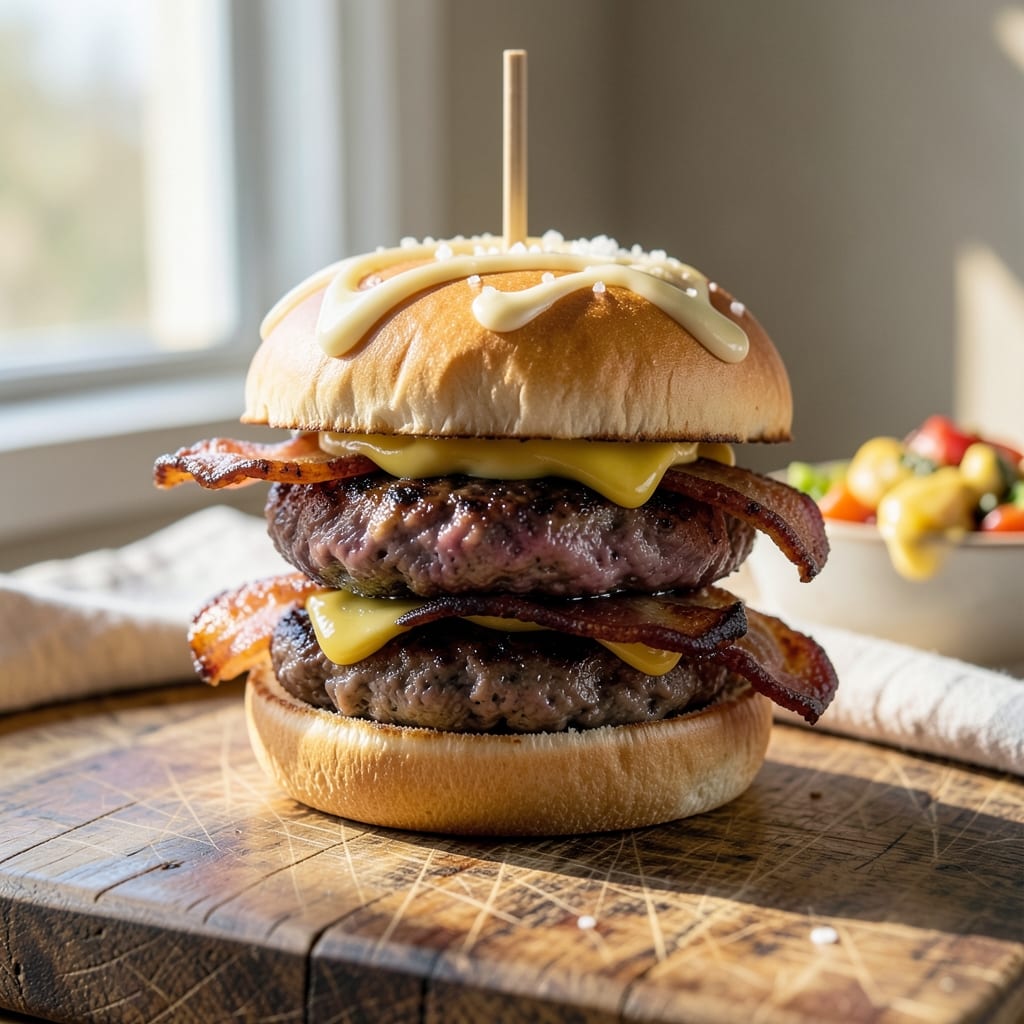Bacon and Beef Burger Recipe: Smoky Crispy Edges With Juicy Centers