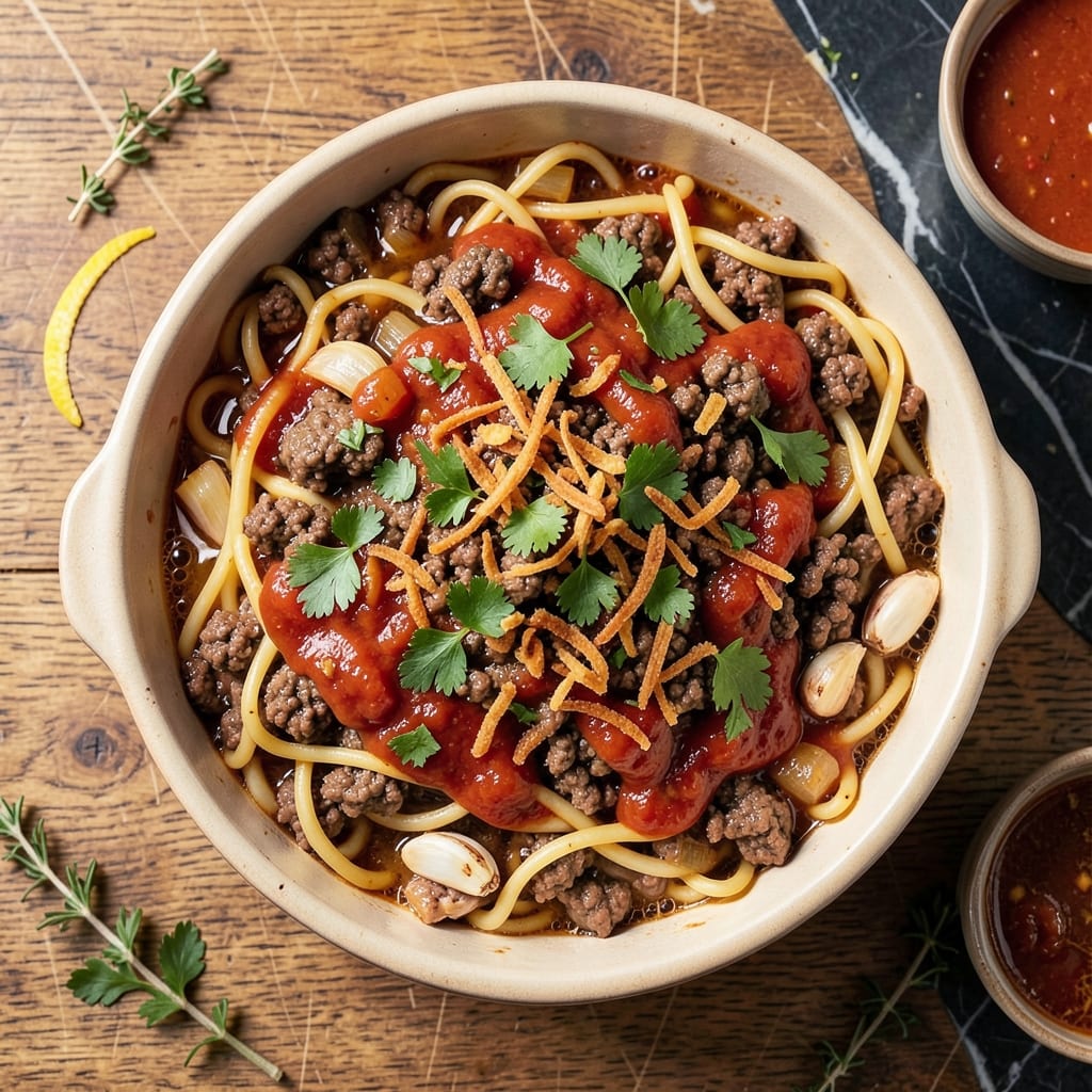 Beef and Egg Noodle Casserole Recipe: Crispy Top, Melty Cheese, One-Pan Magic