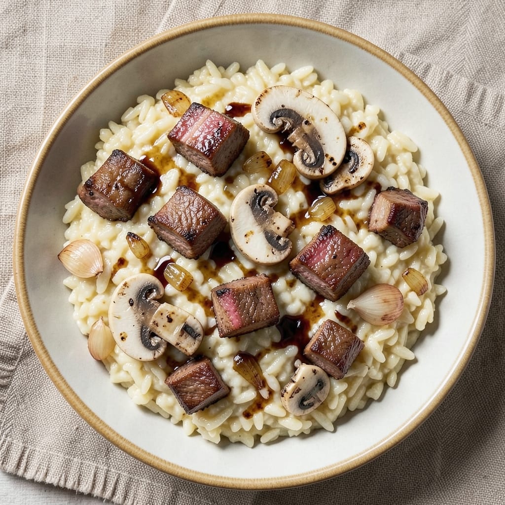 Beef and Mushroom Risotto Recipe: Creamy Arborio Magic in One Pot
