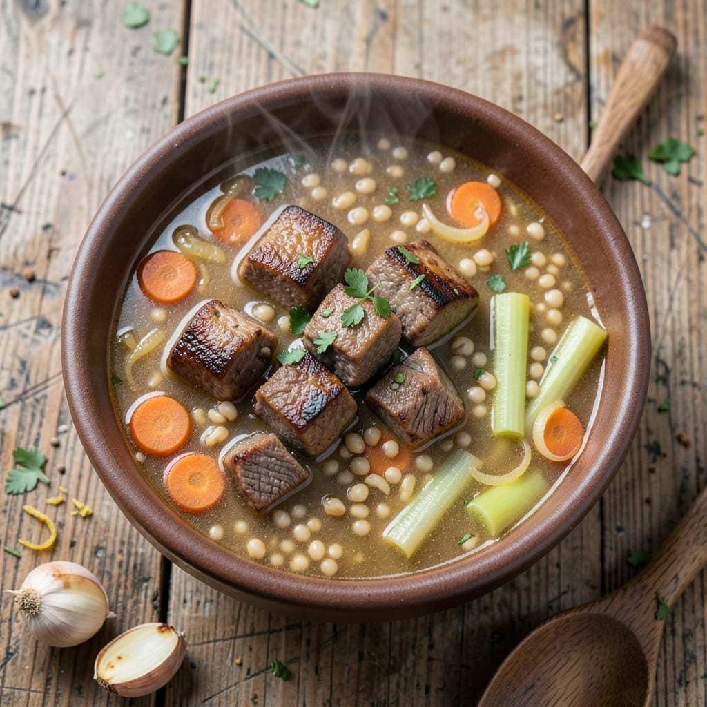 Beef Barley Stew Meat Soup Recipe: Stew-Meat Richness With Chewy Barley Bites