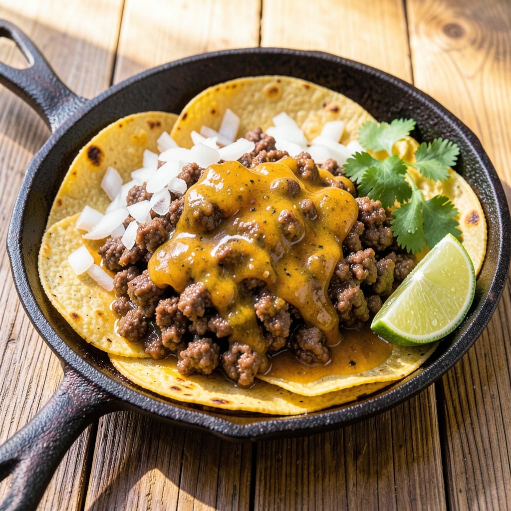 Authentic Mexican Restaurant Ground Beef Tacos Recipe: Smoky Cumin and Charred Tortilla Magic