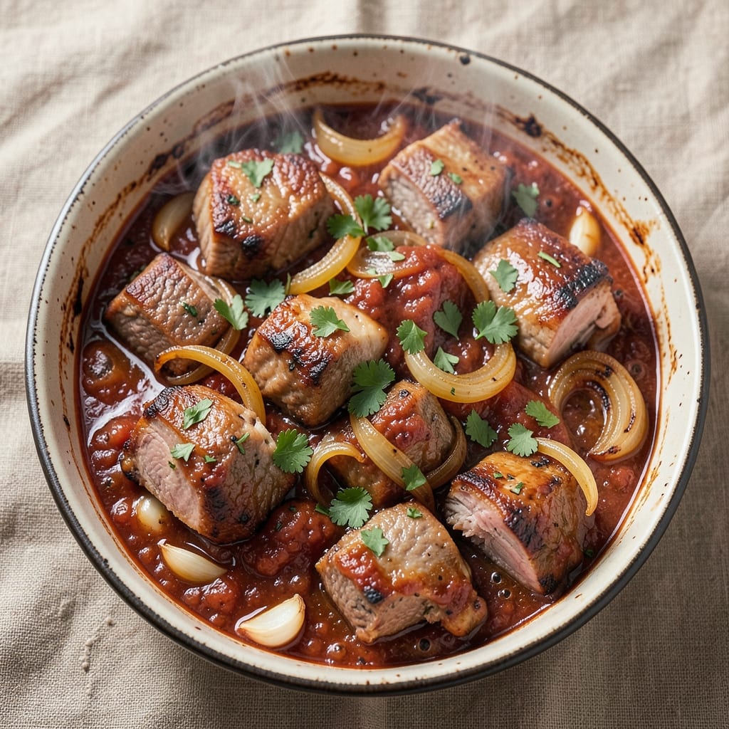 Beef and Pork Casserole Recipe: Hearty One-Pot With Caramelized Onion Crunch