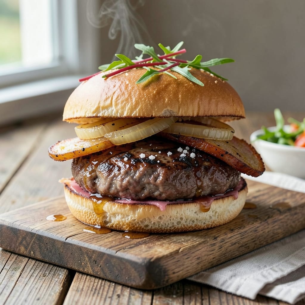 Beef and Sausage Burgers Recipe: Juicy Layers With Smoky Charred Crust
