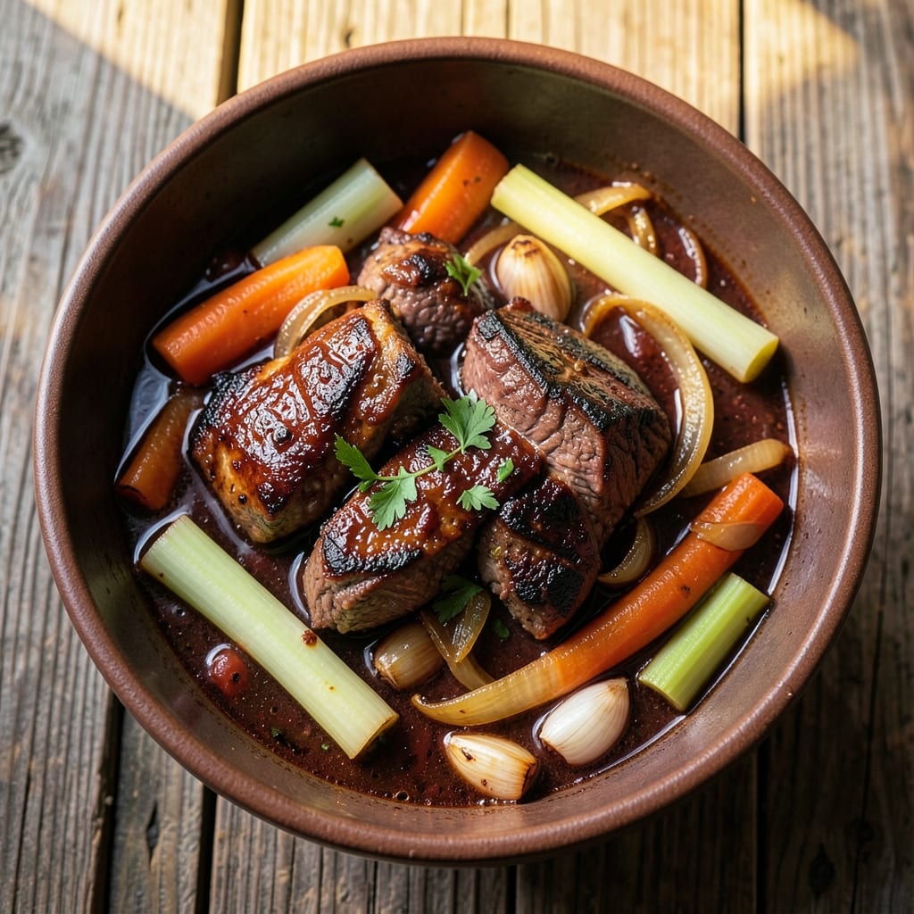 Balsamic Beef Stew Slow Cooker Recipe: Deepened Flavor From Wine and Herbs