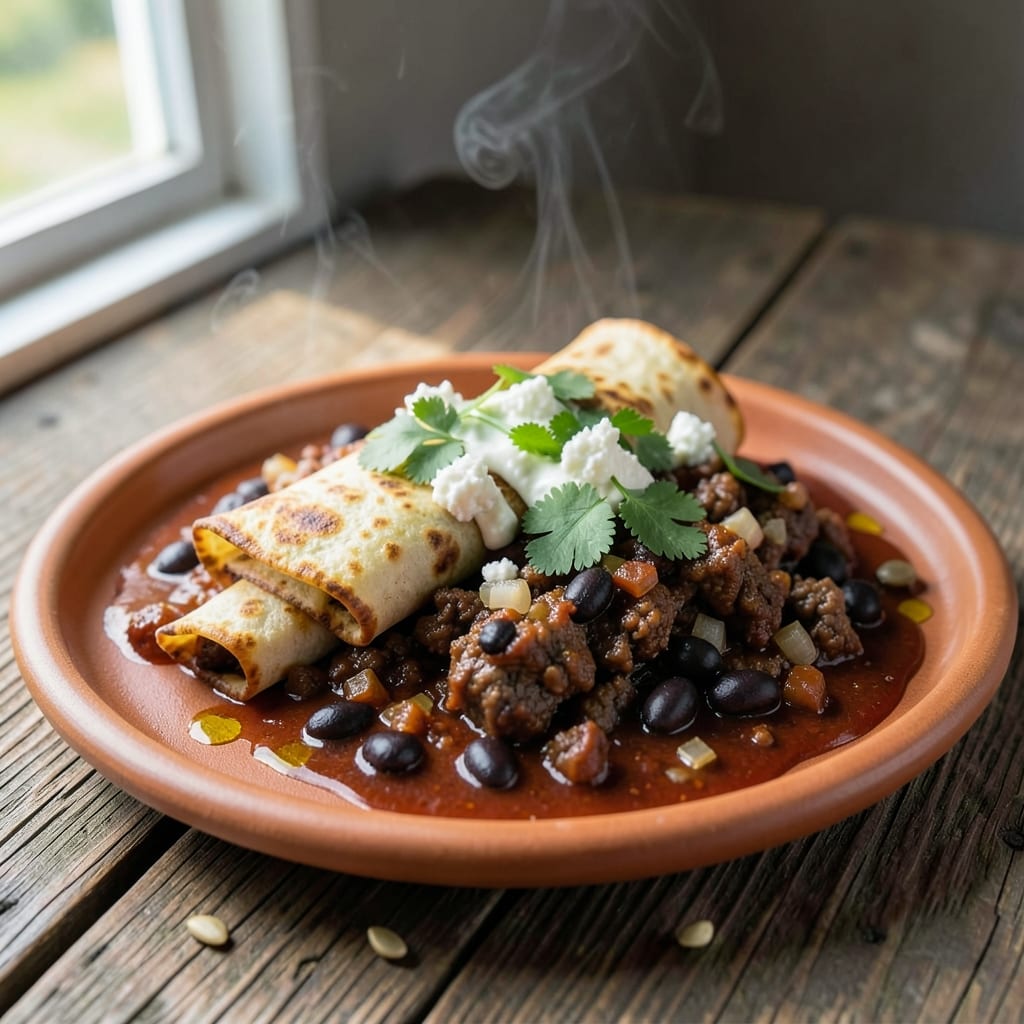 Beef and Black Bean Enchiladas Recipe: Smoky Cumin and Cheese Layered Magic