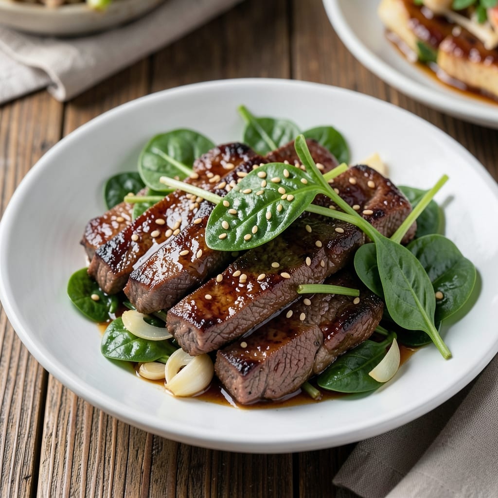 Beef and Spinach Stir Fry Recipe: Wok-Hei Crispy Beef with Silky Greens