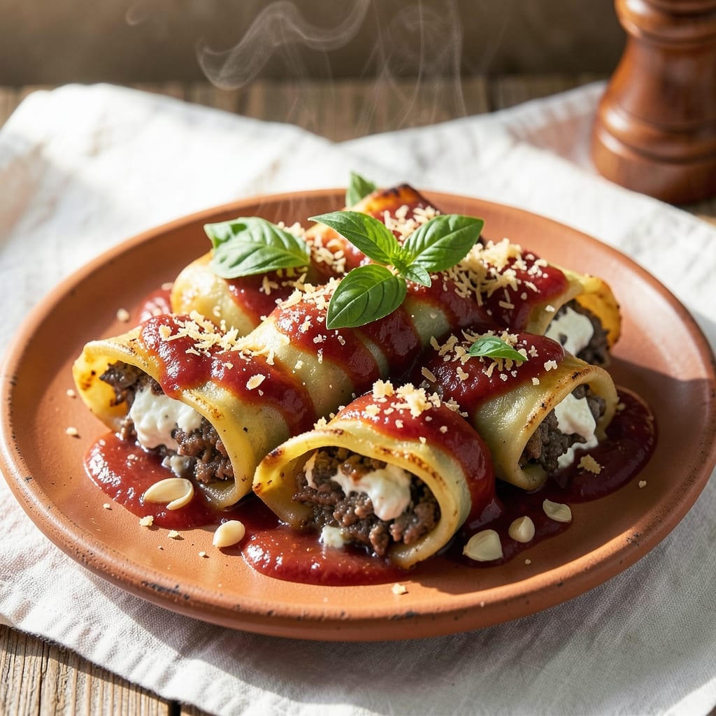 Beef and Ricotta Cannelloni Recipe: Cheese-Stuffed Pasta That Bakes to Golden Perfection