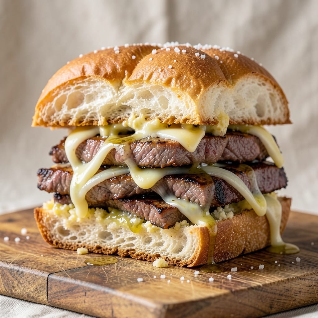 Beef and Cheese Sandwich Recipe: Crusty Buns Loaded With Melty Cheese Layers