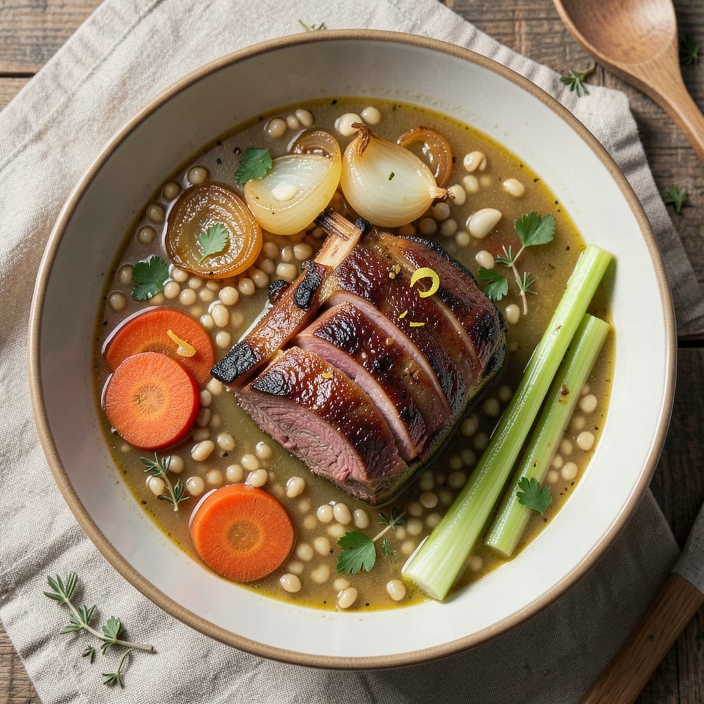 Beef Shank and Barley Soup Recipe: Deep Umami Richness From Slow-Braised Meat